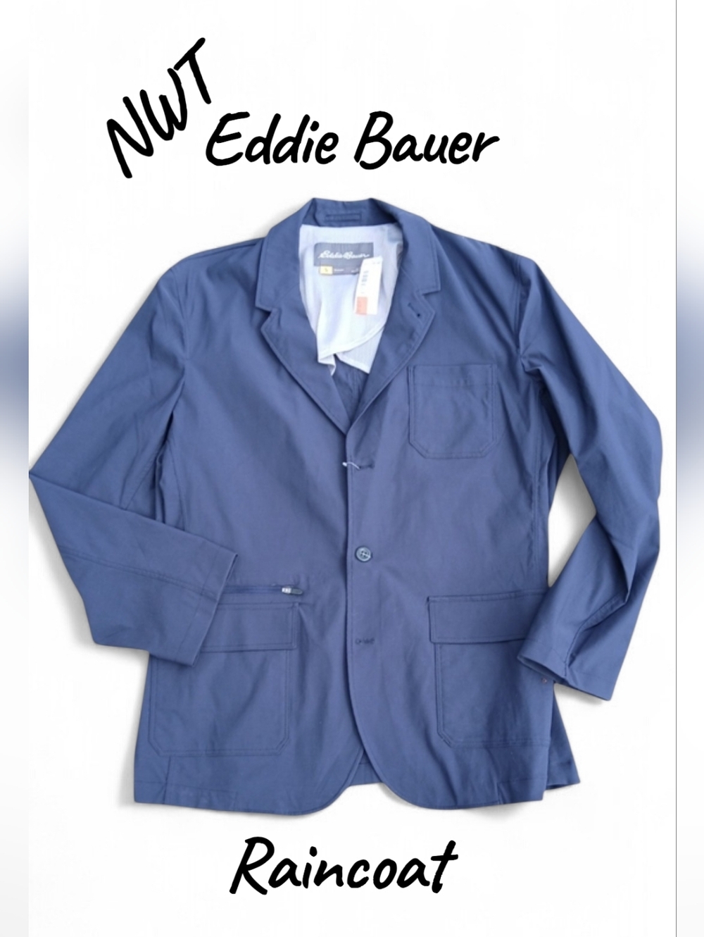 Eddie Bauer Men's Size 40 R Blue Casual Tailored Blazer